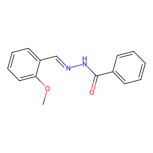 Benzoic (2-methoxybenzylidene)hydrazide structure