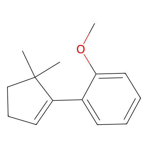 Benzene, 1-(5,5-dimethyl-1-cyclopenten-1-yl)-2-methoxy- structure