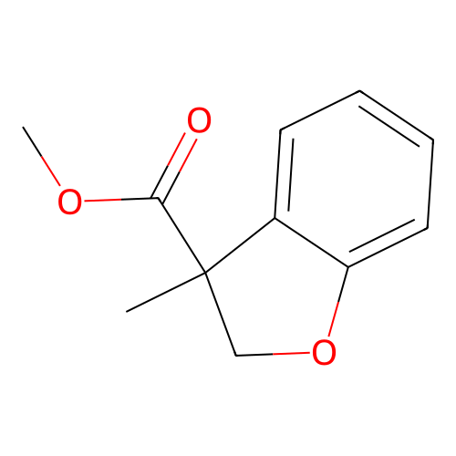 3-Methyl-2,3-dihydrobenzofuran-3-carboxylic acid, methyl ester structure