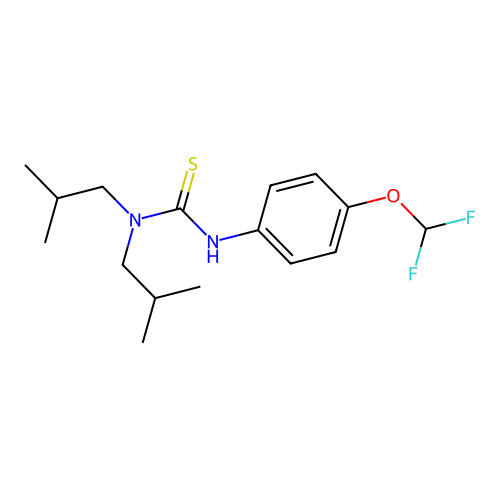 3-(4-(Difluoromethoxy)phenyl)-1,1-diisobutylthiourea structure