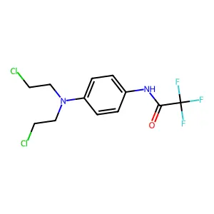 N-{4-[Bis(2-chloroethyl)amino]phenyl}-2,2,2-trifluoroacetamide structure