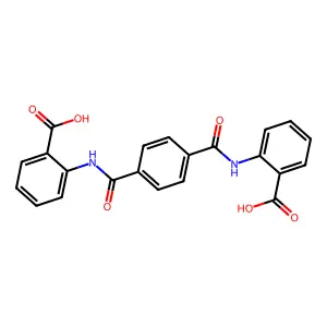 Benzoic acid, 2,2'-[1,4-phenylenebis(carbonylimino)]bis- structure