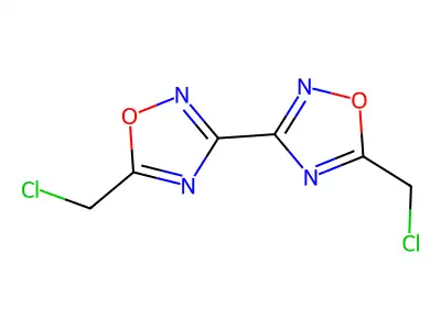 5,5'-Bis(chloromethyl)-3,3'-bi-1,2,4-oxadiazole structure