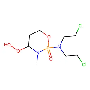 N,N-bis(2-chloroethyl)-4-hydroperoxy-3-methyl-2-oxo-1,3,2 structure