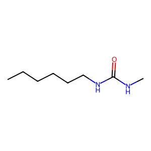 Urea, N-hexyl-N'-methyl- structure