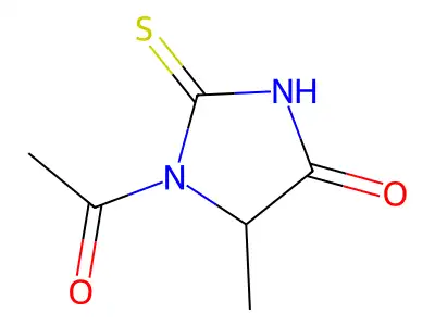 1-Acetyl-5-methyl-2-thioxoimidazolidin-4-one structure