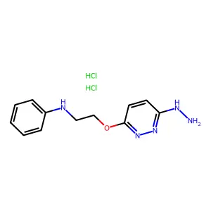 3(2H)-Pyridazinone, 6-(2-(phenylamino)ethoxy)-, hydrazone, dihydrochloride structure