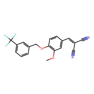2-[(3-Methoxy-4-{[3-(trifluoromethyl)benzyl]oxy}phenyl)methylene]malononitrile structure