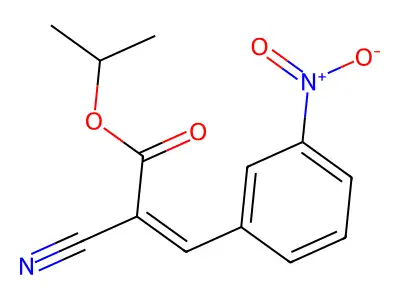 Propan-2-yl 2-cyano-3-(3-nitrophenyl)prop-2-enoate structure