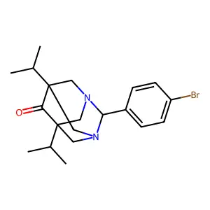 2-(4-Bromophenyl)-5,7-diisopropyl-1,3-diazaadamantan-6-one structure