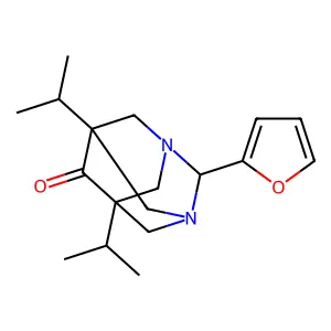 2-(Furan-2-yl)-5,7-diisopropyl-1,3-diazaadamantan-6-one structure