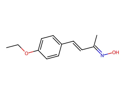N-[4-(4-ethoxyphenyl)but-3-en-2-ylidene]hydroxylamine structure