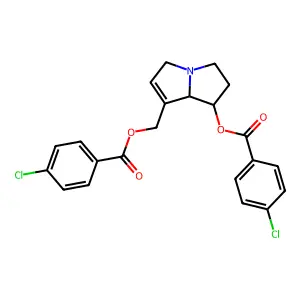 Retronecine-7:9-(p-chlorobenzoate) structure
