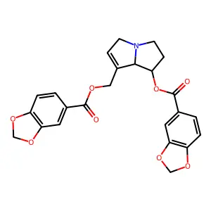 Retronecine-7,9-piperonylate structure