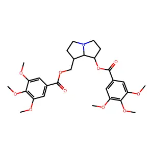 侧厚千里光碱7,9-三甲氧基苯甲酸二酯 structure