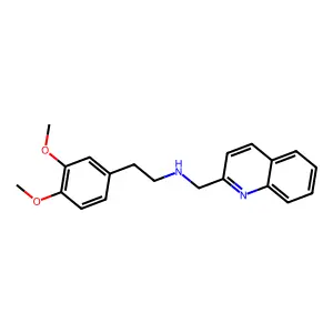 2-(3,4-dimethoxyphenyl)-N-(quinolin-2-ylmethyl)ethanamine structure