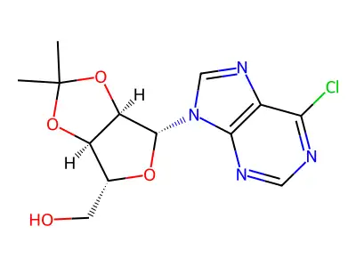 6-Chloro-9-[2,3-O-(1-methylethylidene)-beta-D-ribofuranosyl]-9H-Purine structure