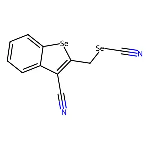 Selenocyanic acid, (3-cyanobenzo(b)selenophene-2-yl)methyl ester structure