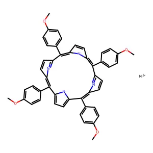 Nickel(II) tetramethoxyphenylporphyrin structure
