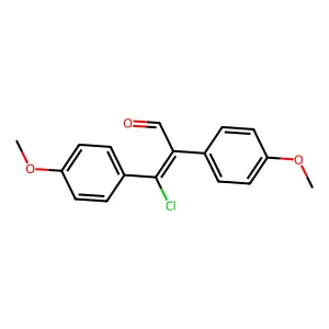 3-Chloro-2,3-bis(4-methoxyphenyl)acrylaldehyde structure