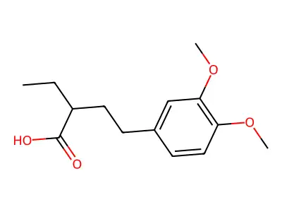 4-(3,4-Dimethoxyphenyl)-2-ethylbutanoic acid structure