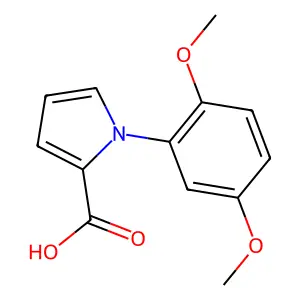 1-(2,5-二甲氧基苯基)吡咯-2-甲酸 structure