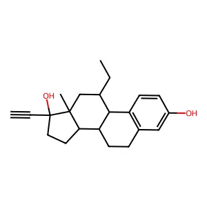 11-beta-Ethyl-17-alpha-ethinylestradiol structure