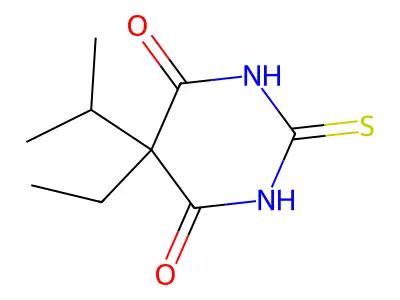 Barbituric acid, 5-ethyl-5-isopropyl-2-thio- structure