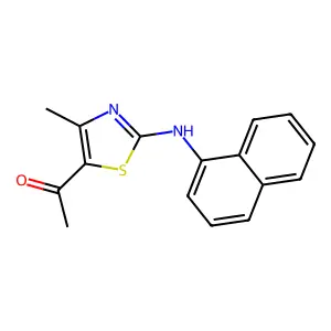 1-{4-Methyl-2-[(naphthalen-1-yl)amino]-1,3-thiazol-5-yl}ethan-1-one structure