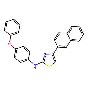 4-naphthalen-2-yl-N-(4-phenoxyphenyl)-1,3-thiazol-2-amine structure