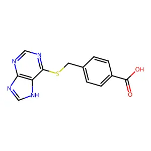 4-(7H-嘌呤-6-基硫甲基)苯甲酸 structure