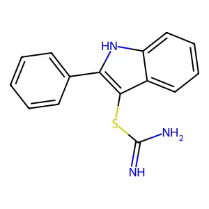 2-Phenyl-1H-indol-3-yl carbamimidothioate structure