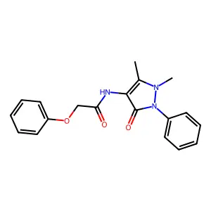 N-(1,5-dimethyl-3-oxo-2-phenyl-2,3-dihydro-1H-pyrazol-4-yl)-2-phenoxyacetamide structure