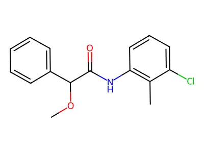 N-(3-chloro-2-methylphenyl)-2-methoxy-2-phenylacetamide structure