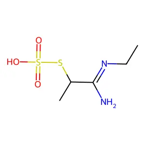 S-(2-(Ethylamino)-2-imino-1-methylethyl) hydrogen thiosulfate structure