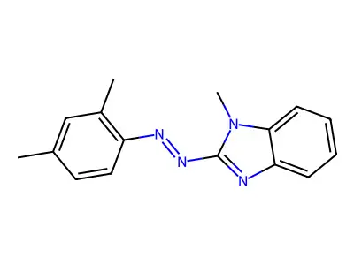 2-[(E)-(2,4-dimethylphenyl)diazenyl]-1-methyl-1H-benzimidazole structure