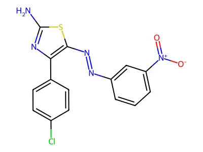 4-(4-Chlorophenyl)-5-[2-(3-nitrophenyl)hydrazinylidene]-1,3-thiazol-2(5H)-imine structure