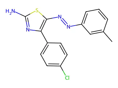 (5E)-4-(4-Chlorophenyl)-5-[2-(3-methylphenyl)hydrazinylidene]-1,3-thiazol-2(5H)-imine structure