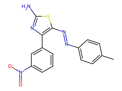 5-[(4-Methylphenyl)diazenyl]-4-(3-nitrophenyl)-1,3-thiazol-2-amine structure
