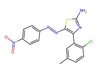 4-(2-Chloro-5-methylphenyl)-5-[(4-nitrophenyl)diazenyl]-1,3-thiazol-2-amine structure
