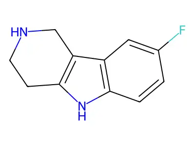 8-fluoro-1H,2H,3H,4H,5H-pyrido(4,3-b)indole structure