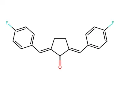 2,5-Bis(4-fluorobenzylidene)cyclopentanone structure