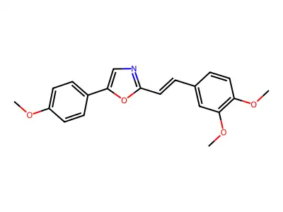 2-[2-(3,4-Dimethoxyphenyl)ethenyl]-5-(4-methoxyphenyl)-1,3-oxazole structure
