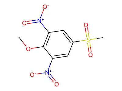 Benzene, 2-methoxy-5-(methylsulfonyl)-1,3-dinitro- structure