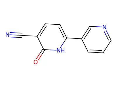 2-oxo-6-pyridin-3-yl-1H-pyridine-3-carbonitrile structure