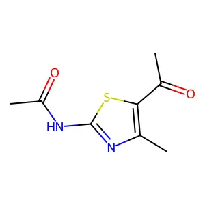 N-(5-acetyl-4-methyl-1,3-thiazol-2-yl)acetamide structure