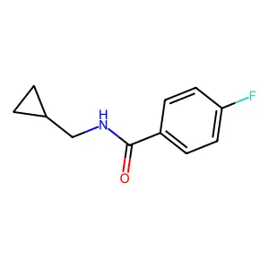 Benzamide, N-(cyclopropylmethyl)-4-fluoro- structure