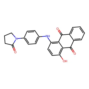 9,10-Anthracenedione, 1-hydroxy-4-[[4-(2-oxo-1-pyrrolidinyl)phenyl]amino]- structure