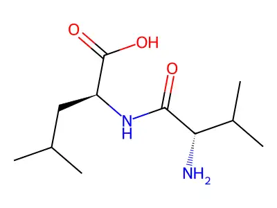 N-L-Valyl-L-leucine structure