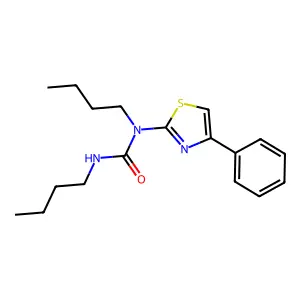 Urea, N,N'-dibutyl-N-(4-phenyl-2-thiazolyl)- structure